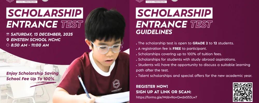 SCHOLARSHIP TEST DAY - SAVING SCHOOL FEE UP TO 100%