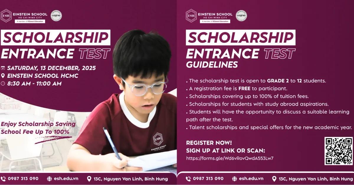 SCHOLARSHIP TEST DAY - SAVING SCHOOL FEE UP TO 100%