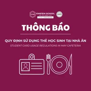 Quy định sử dụng thẻ học sinh tại nhà ăn