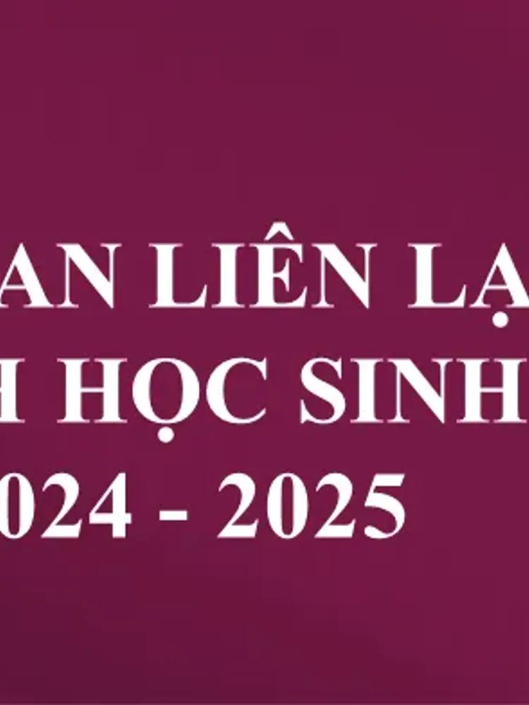 CÔNG BỐ BAN LIÊN LẠC PHỤ HUYNH HỌC SINH NĂM HỌC 2024 - 2025