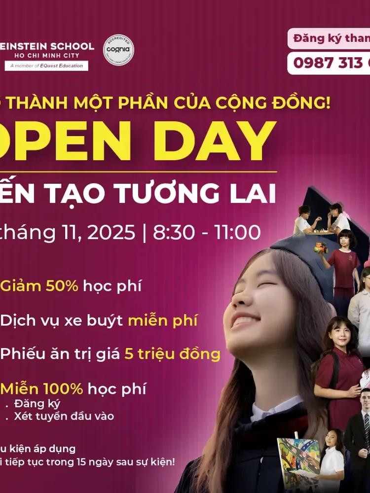 OPEN DAY 29/11: ĐỊNH HÌNH LỘ TRÌNH HỌC TẬP CHUẨN MỸ TẠI EINSTEIN SCHOOL HCMC