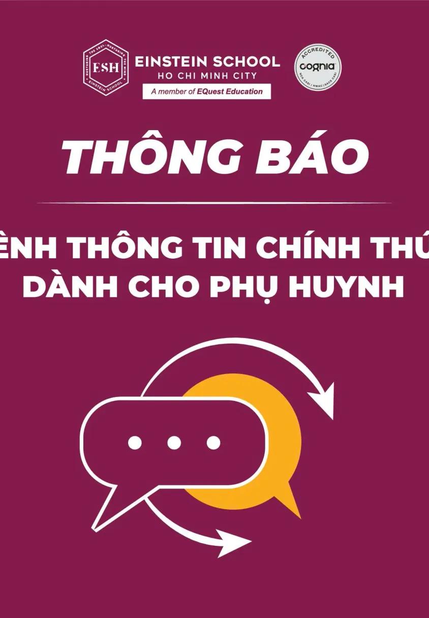 Kênh thông tin chính thức dành cho phụ huynh